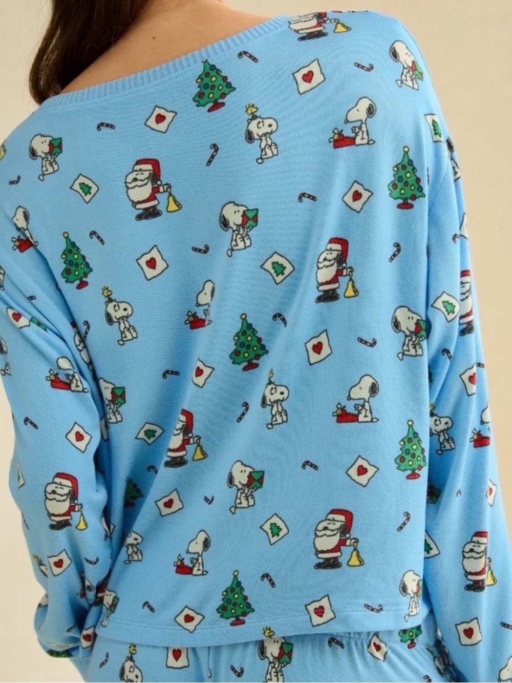 American Eagle AE Snoopy Christmas Pajamas PJ Set Sz Large New - Picture 5 of 6
